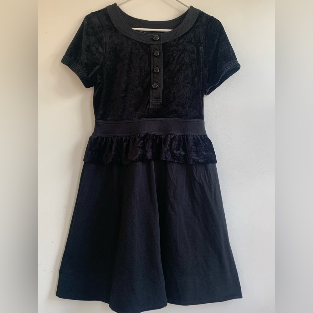 MARC BY MARC JACOBS black velvet and cotton mini dress . New with tag . Size S